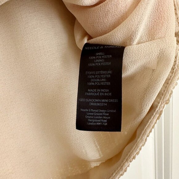 NWT Needle & Thread Geo Sundown Sequin Bead Embellished Mini Dress Size 4 - Picture 7 of 7